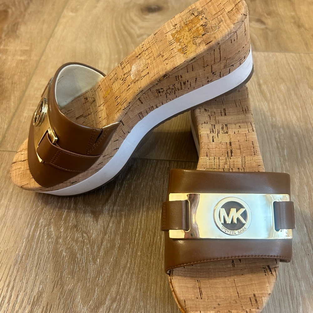 Michael Kors Brown Cork Sandals